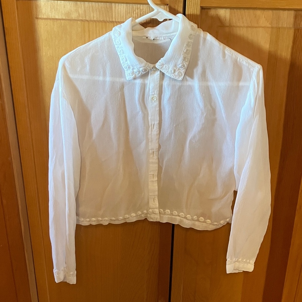 White Womens Button-Up Shirt